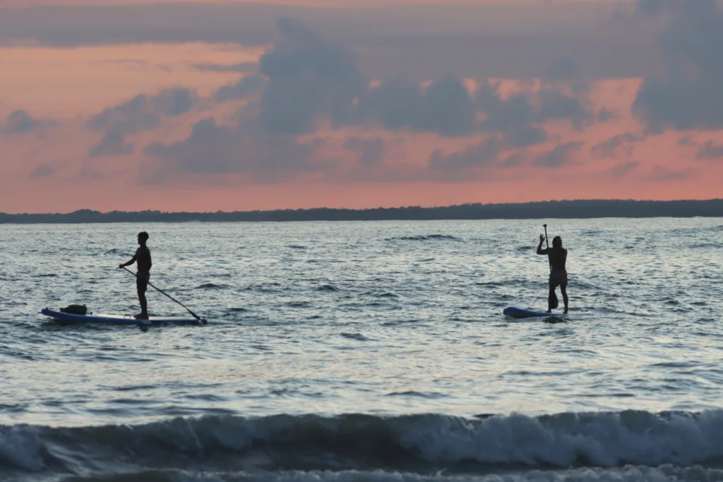Ocean paddleboarding on shared tours in Galapagos